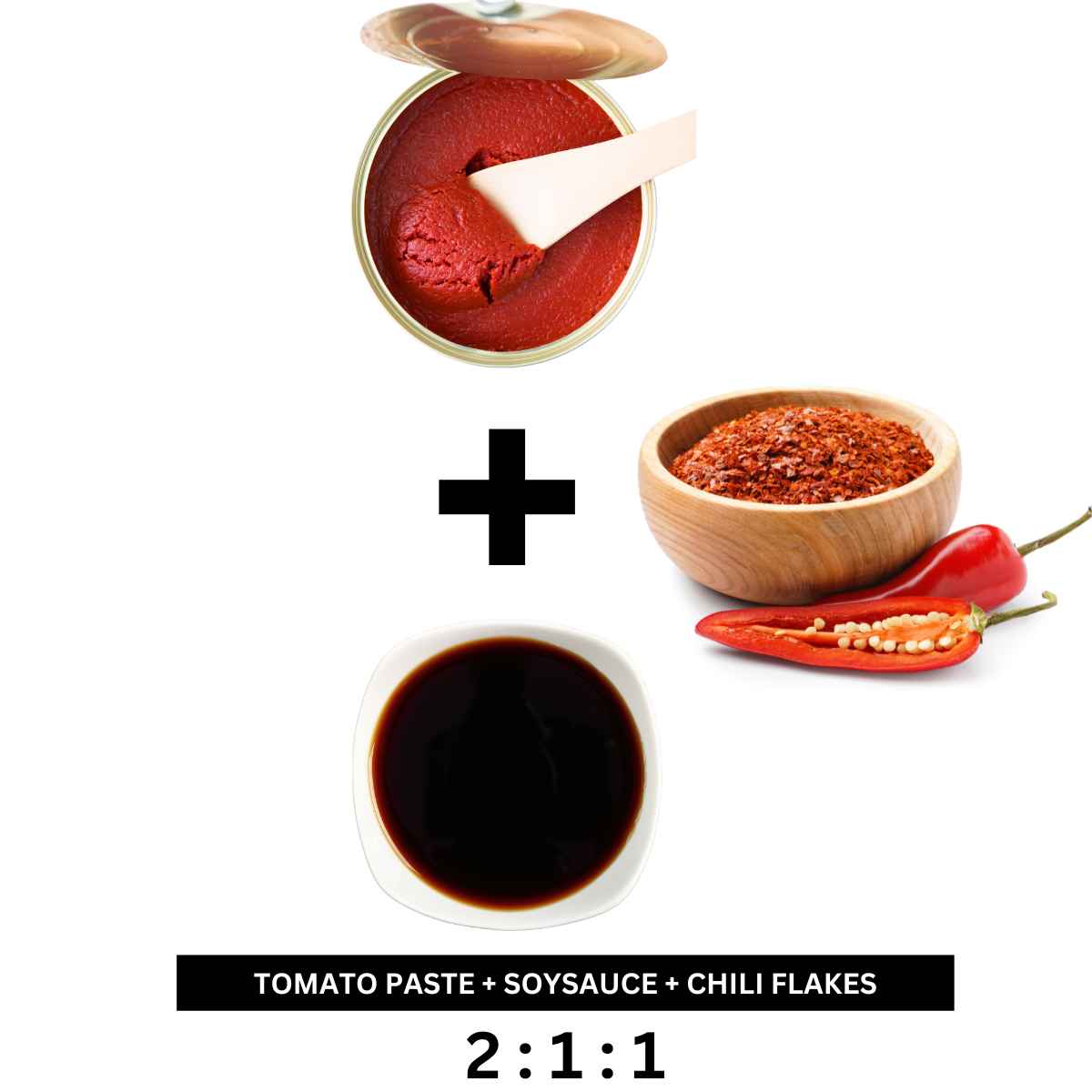 Tomato Paste, Soy Sauce, and Chili Flakes