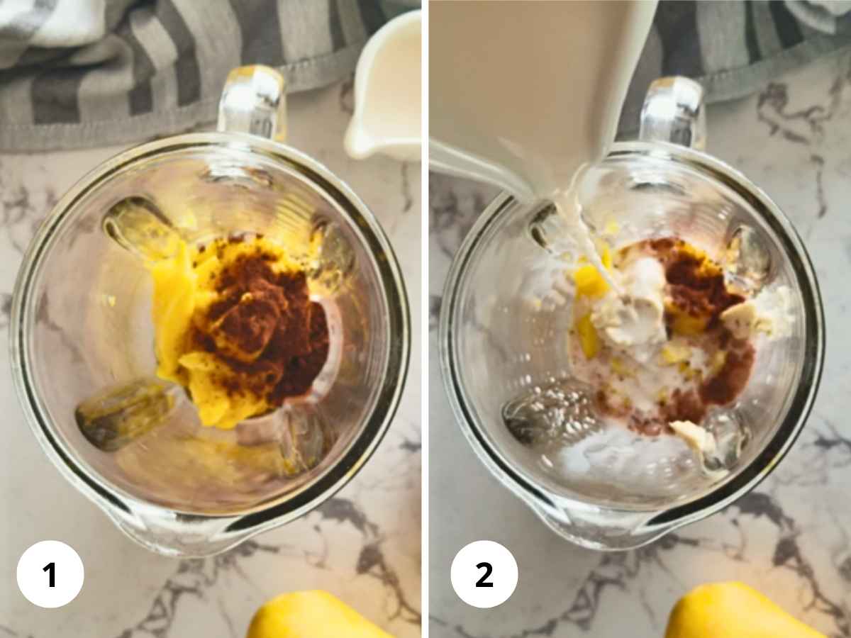 How to make smoothie step by step images.