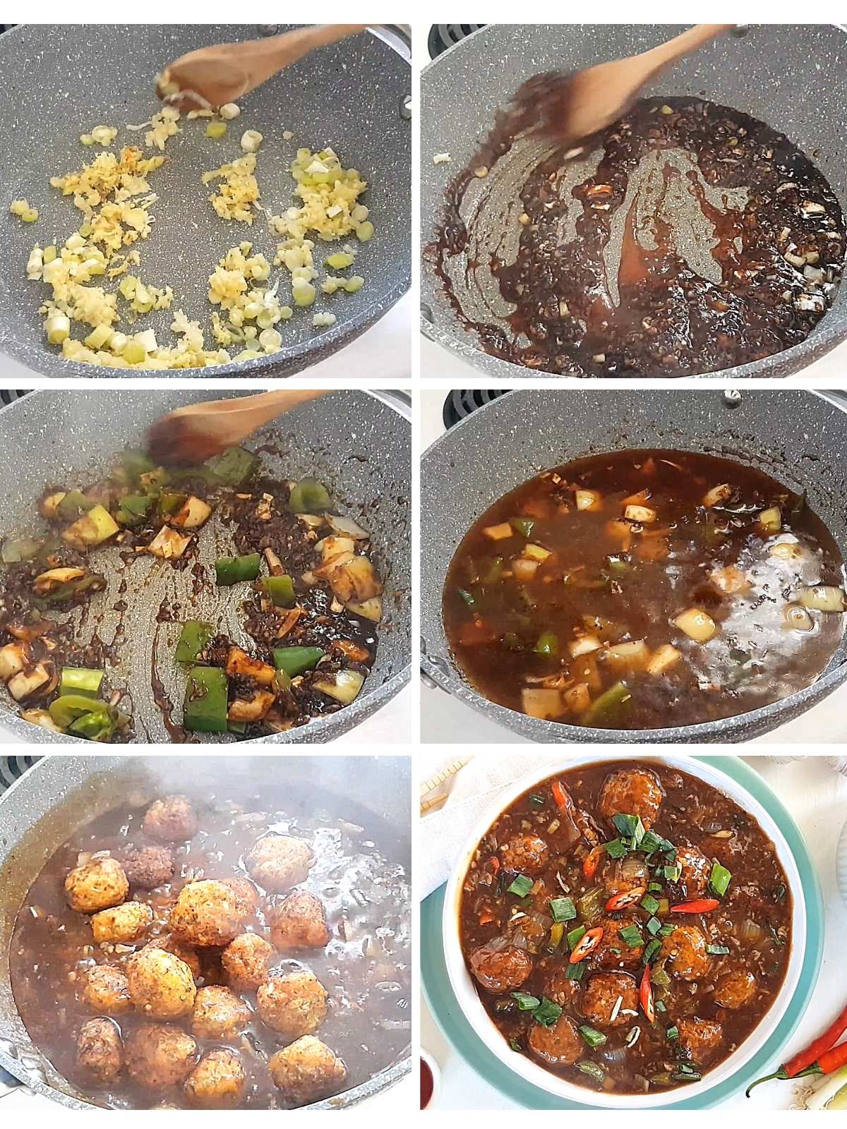 process shots of how to make gravy