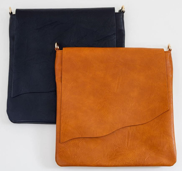 flap messenger bag in two colors