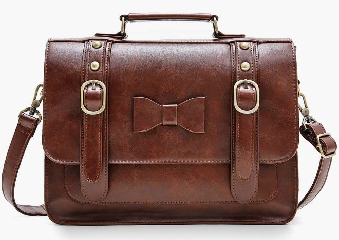 brown color vegan leather bag for women
