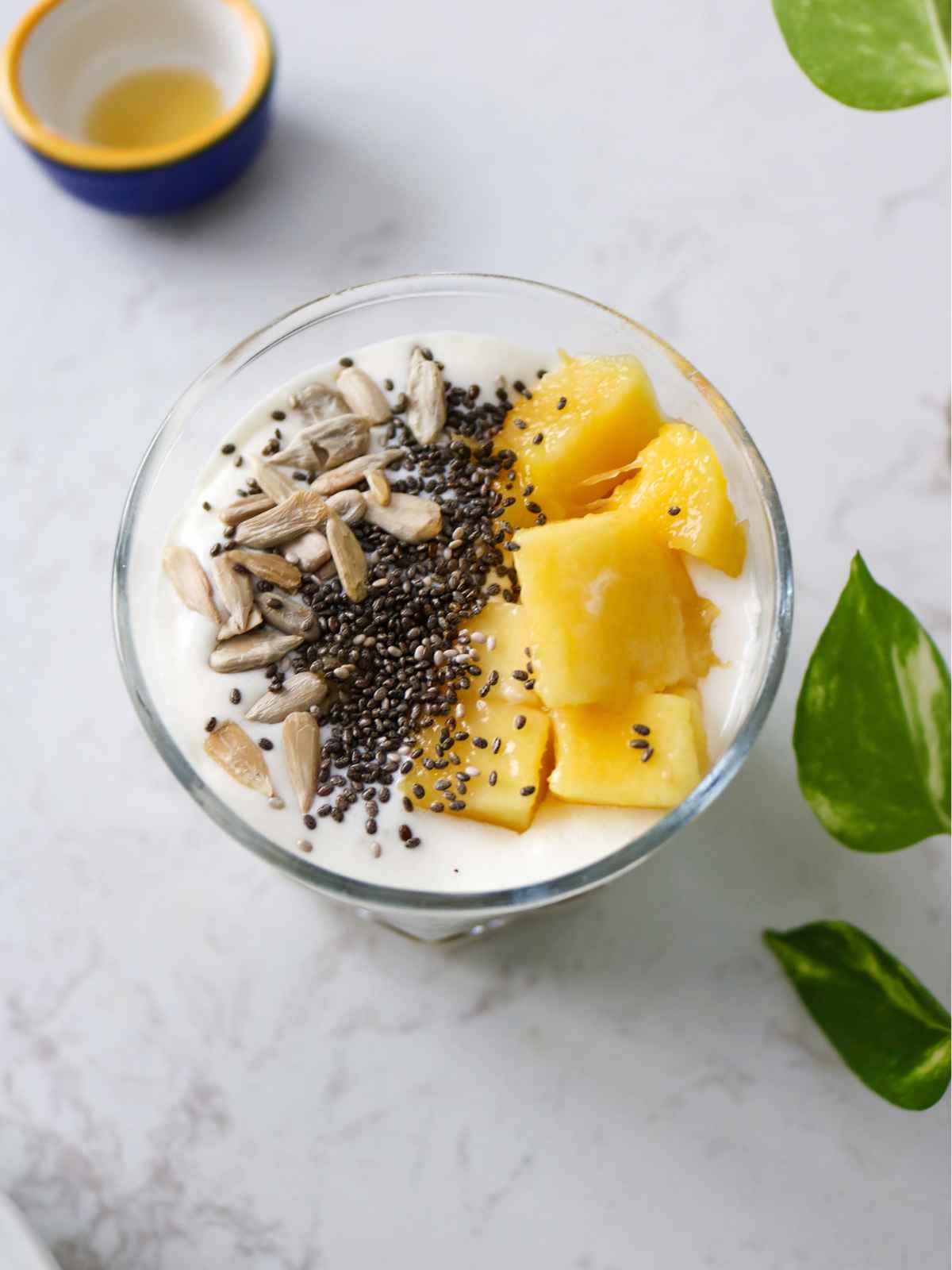 Oats served in a glass jar.