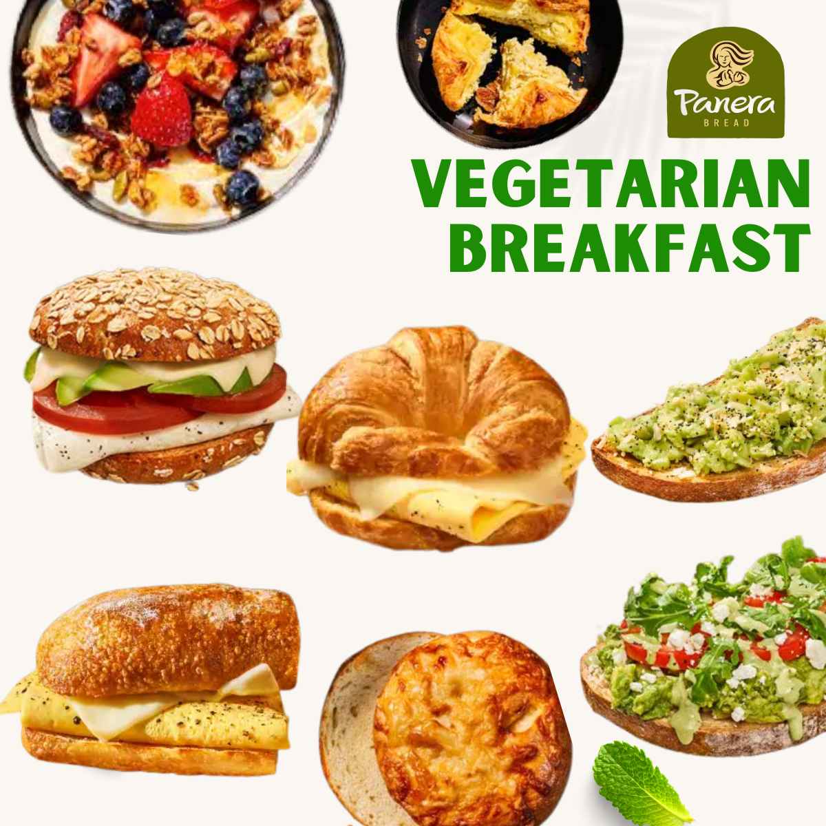 Vegetarian breakfast images at Panera.