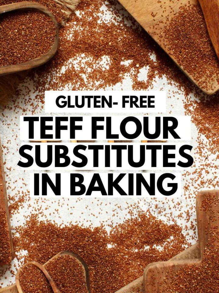 teff grains placed in wooden bowls.