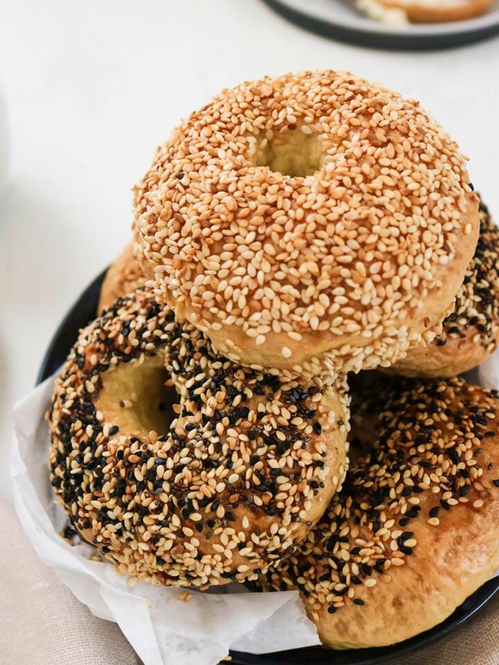 vegan bagel stack