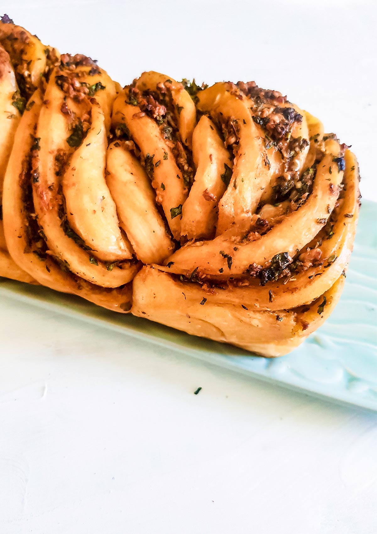 vegan savory babka side view