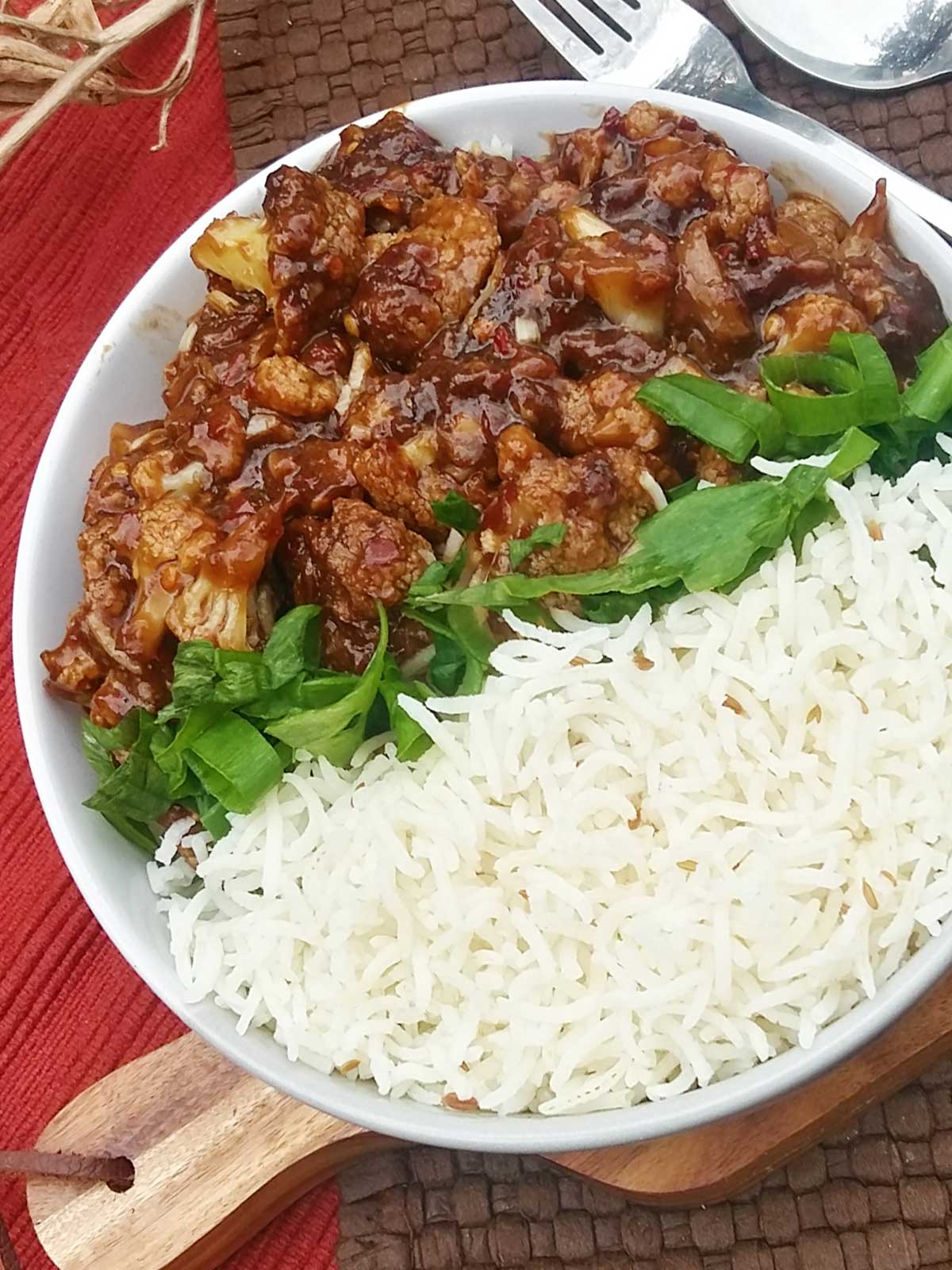 vegan sweet and sour cauliflower